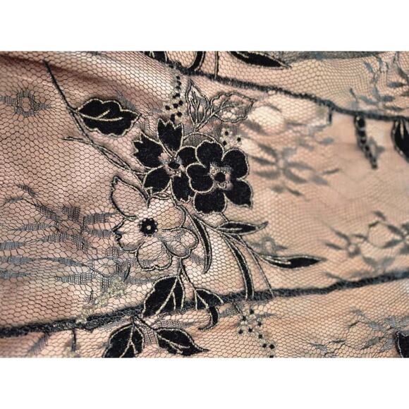 Vintage Patra Womens Skirt S 10 Med Black Lace Velvet Overlay Whimsigoth Witchy - Picture 8 of 10